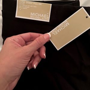 NWT Michael Kors Super Skinny Black Pants - Medium